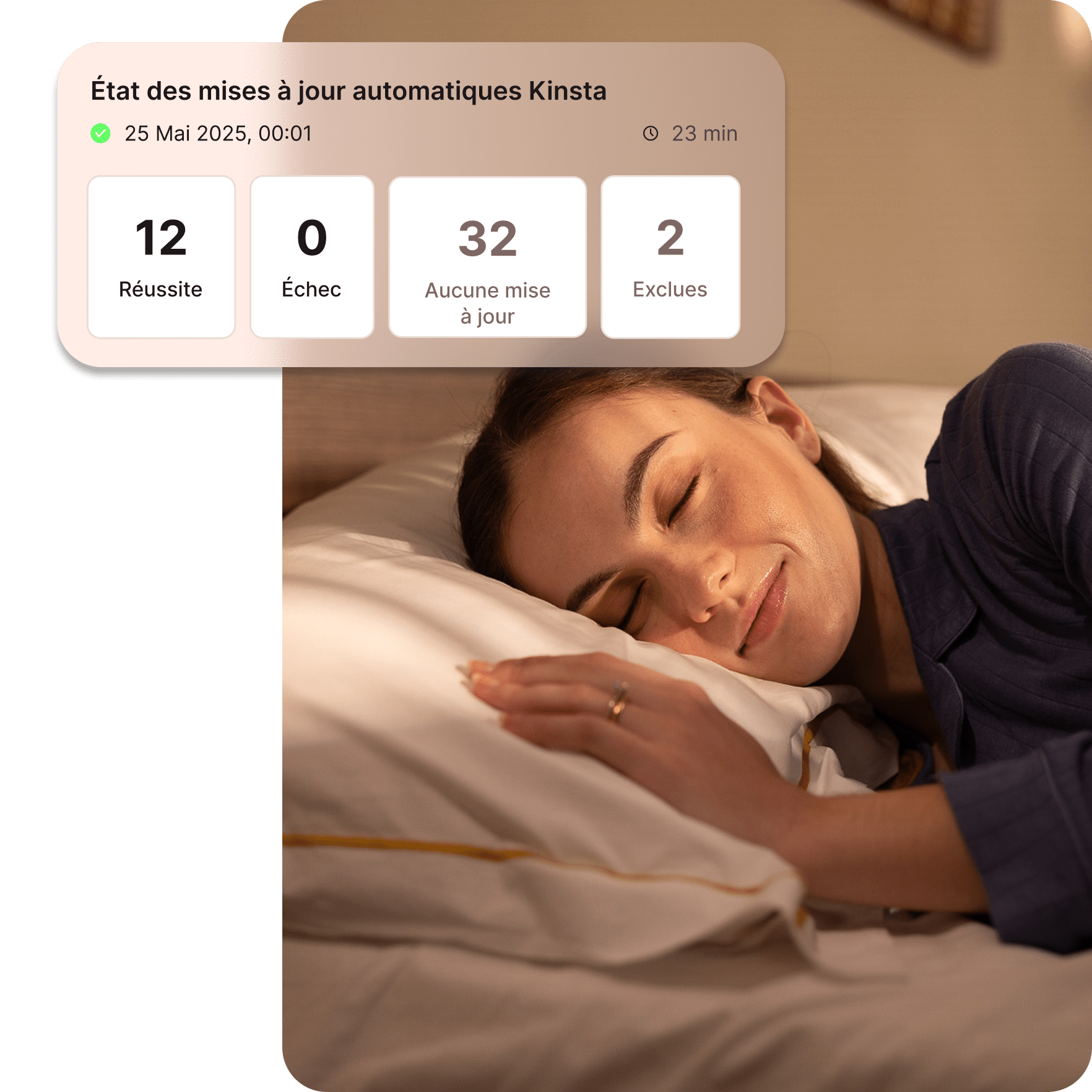 État des mises à jour automatiques Kinsta